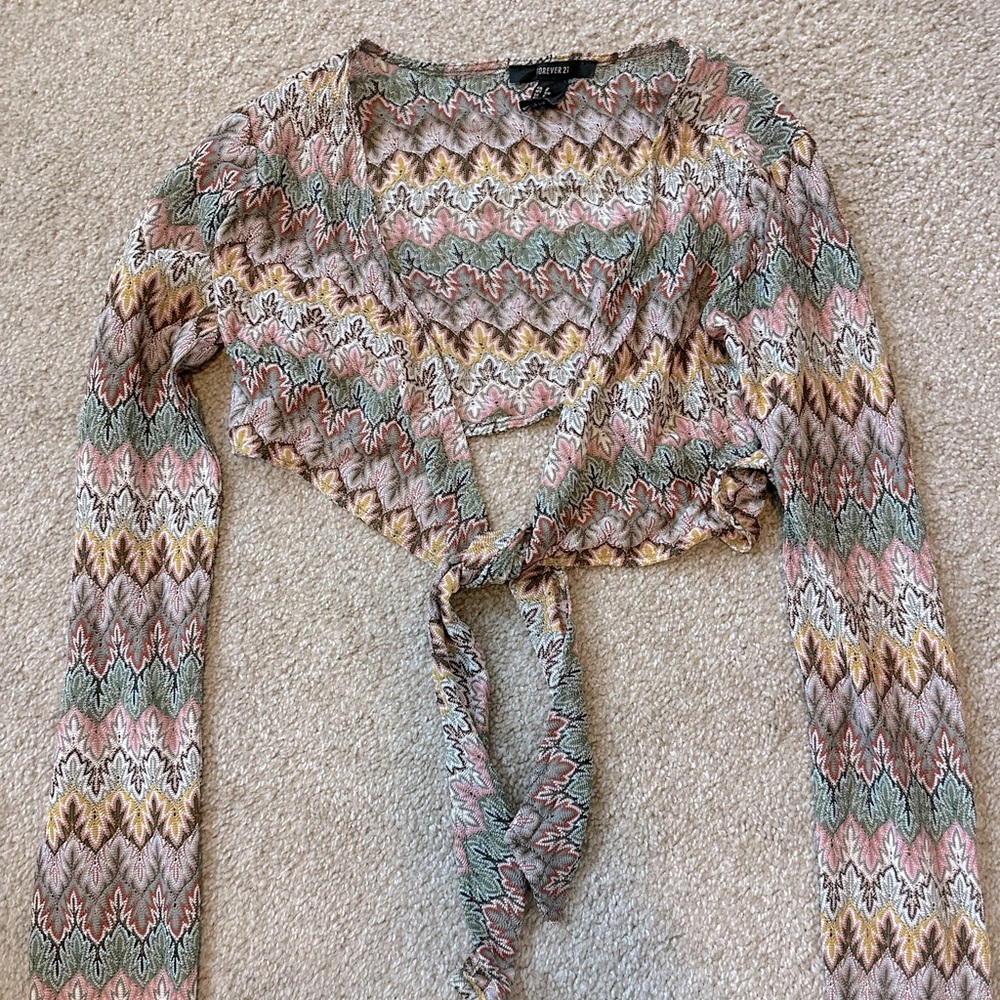 Long sleeve crop top